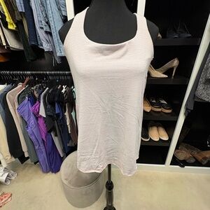 Lululemon Athletica Soft Pink Striped Muscle Tee